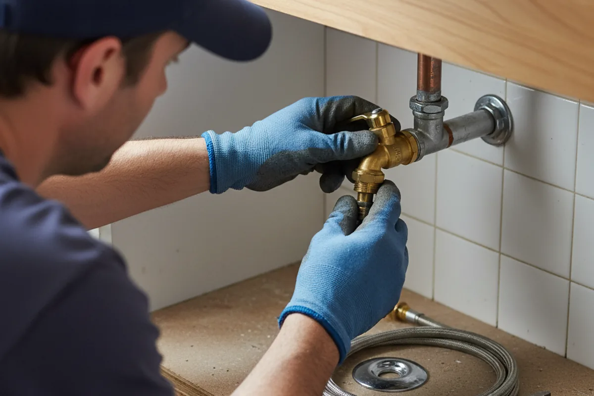Shutoff valve and fitting work during Faucet and Fixture Repair in Wyoming